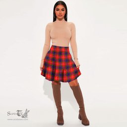Scottish Fraser Modern Clan Tartan Womens Mini Skirt Tartan Plaid Skirt