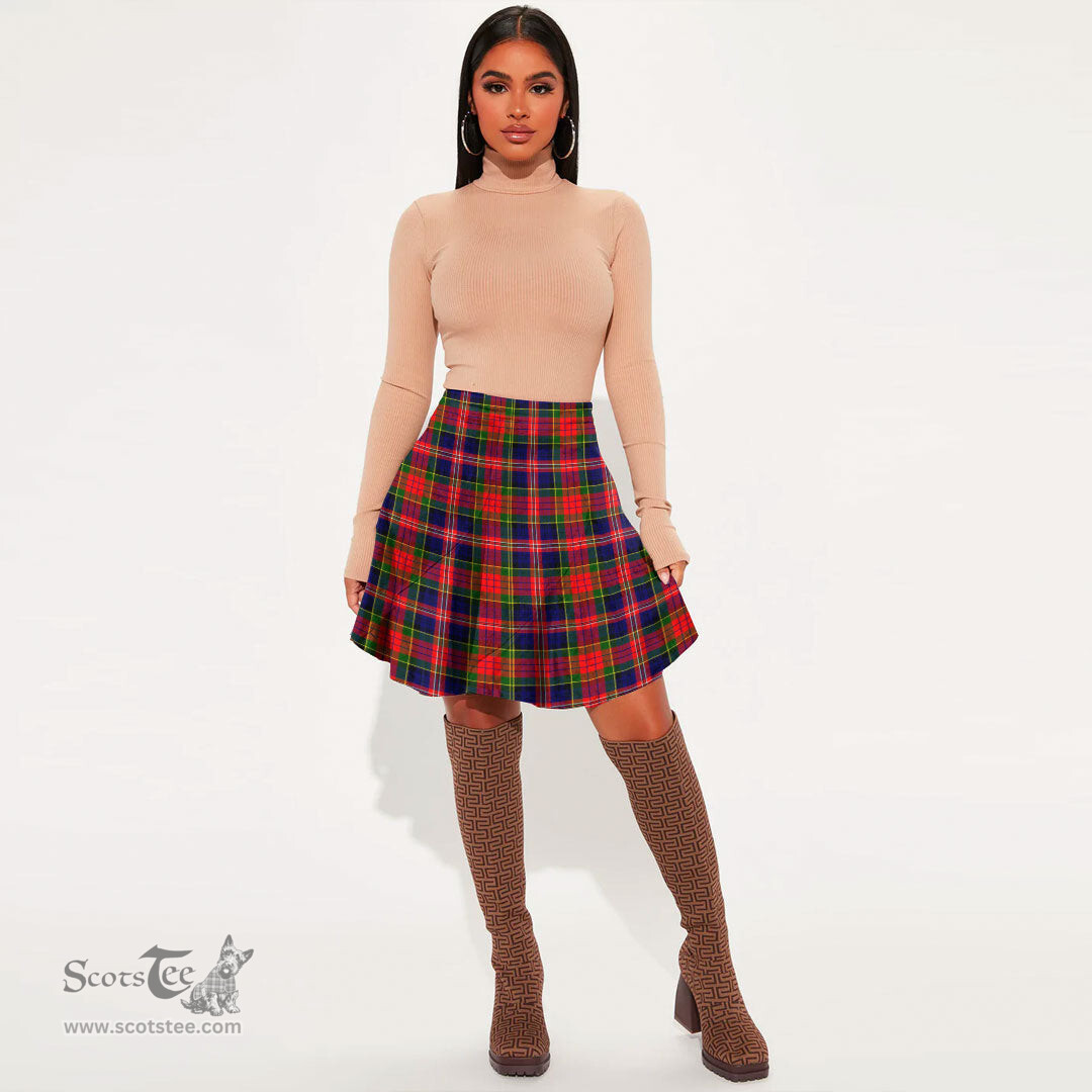 Scottish MacPherson Modern Clan Tartan Womens Mini Skirt Tartan Plaid Skirt