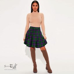 Scottish Morrison Modern Clan Tartan Womens Mini Skirt Tartan Plaid Skirt