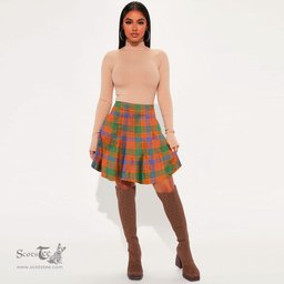 Scottish Ross Ancient Clan Tartan Womens Mini Skirt Tartan Plaid Skirt