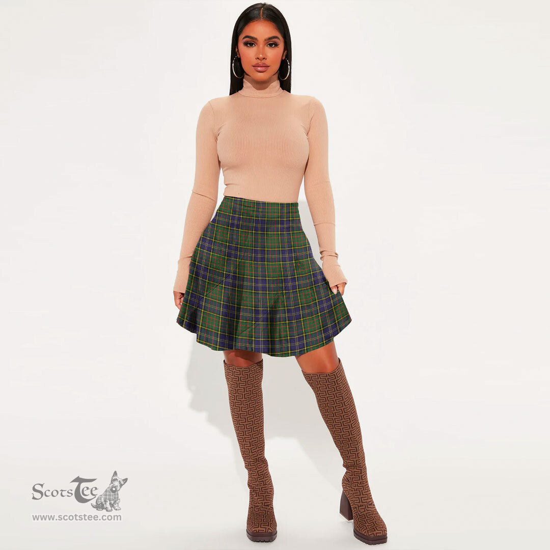 Scottish MacMillan Hunting Modern Clan Tartan Womens Mini Skirt Tartan Plaid Skirt