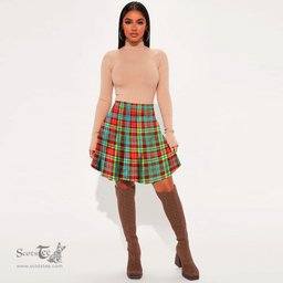 Scottish Ogilvie Clan Tartan Womens Mini Skirt Tartan Plaid Skirt