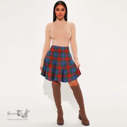 Scottish Mar Clan Tartan Womens Mini Skirt Tartan Plaid Skirt