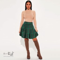 Scottish Ross Hunting Modern Clan Tartan Womens Mini Skirt Tartan Plaid Skirt