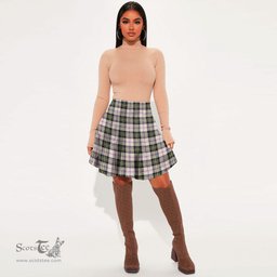 Scottish MacPherson Dress Ancient Clan Tartan Womens Mini Skirt Tartan Plaid Skirt