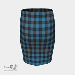 Scottish Angus Ancient Clan Tartan Womens Pencil Skirt Tartan Fitted Skirt