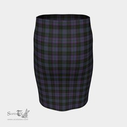 Scottish Clergy Green Clan Tartan Womens Pencil Skirt Tartan Fitted Skirt