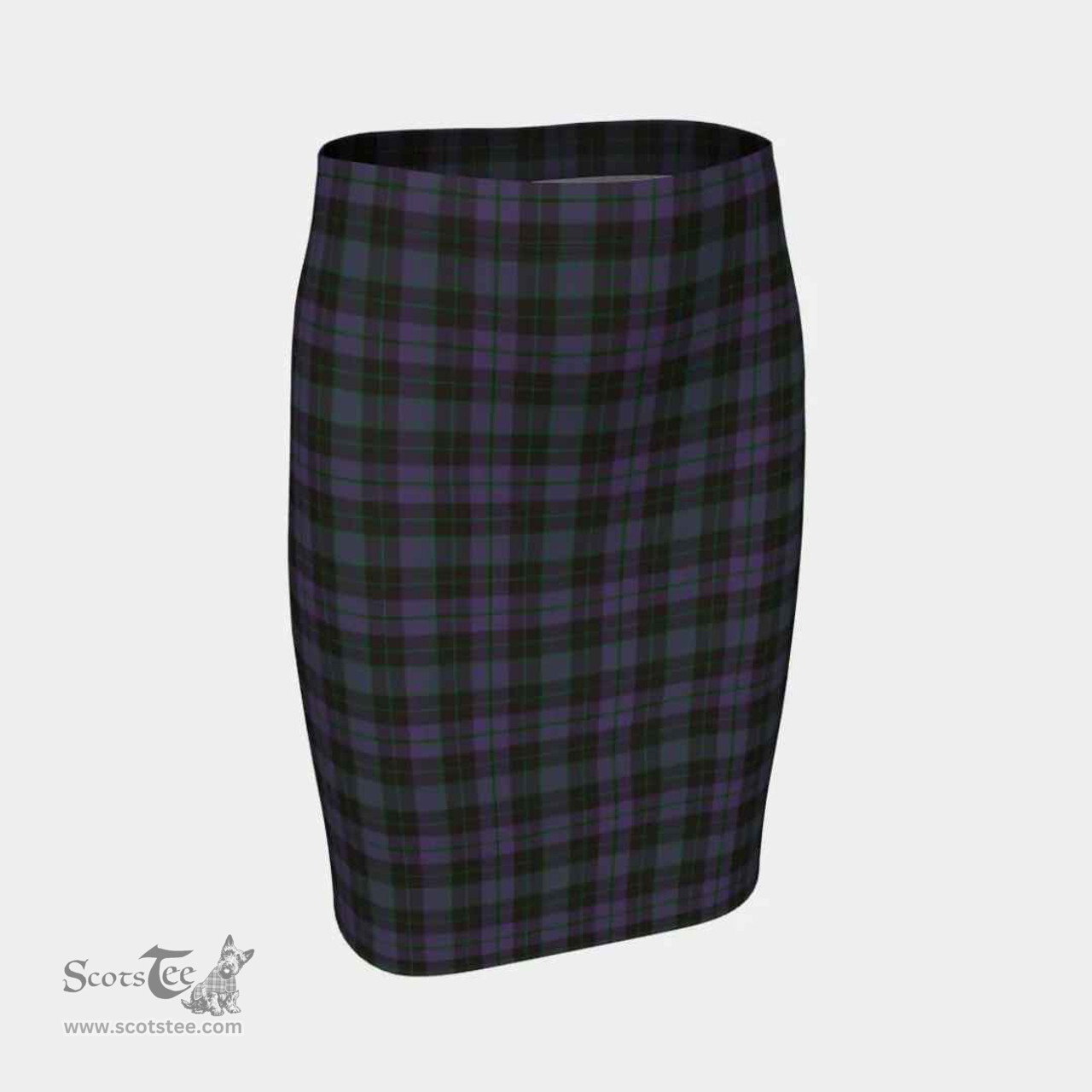 Scottish Clergy Green Clan Tartan Womens Pencil Skirt Tartan Fitted Skirt