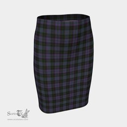Scottish Clergy Green Clan Tartan Womens Pencil Skirt Tartan Fitted Skirt
