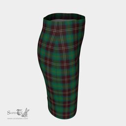 Scottish Chisholm Hunting Ancient Clan Tartan Womens Pencil Skirt Tartan Fitted Skirt
