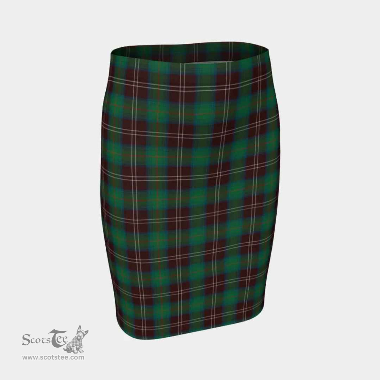 Scottish Chisholm Hunting Ancient Clan Tartan Womens Pencil Skirt Tartan Fitted Skirt