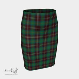 Scottish Chisholm Hunting Ancient Clan Tartan Womens Pencil Skirt Tartan Fitted Skirt
