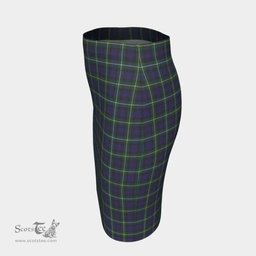 Scottish Campbell Argyll Modern Clan Tartan Womens Pencil Skirt Tartan Fitted Skirt