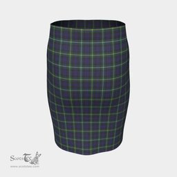 Scottish Campbell Argyll Modern Clan Tartan Womens Pencil Skirt Tartan Fitted Skirt