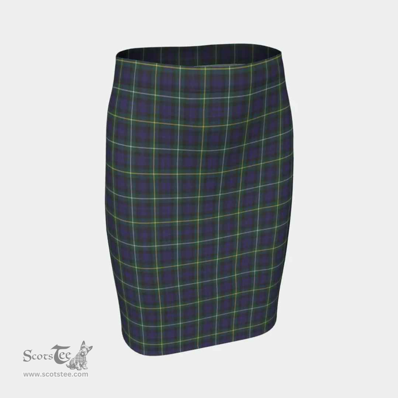 Scottish Campbell Argyll Modern Clan Tartan Womens Pencil Skirt Tartan Fitted Skirt