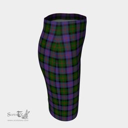 Scottish Blair Modern Clan Tartan Womens Pencil Skirt Tartan Fitted Skirt