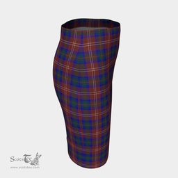 Scottish Chisholm Hunting Modern Clan Tartan Womens Pencil Skirt Tartan Fitted Skirt
