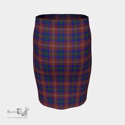 Scottish Chisholm Hunting Modern Clan Tartan Womens Pencil Skirt Tartan Fitted Skirt