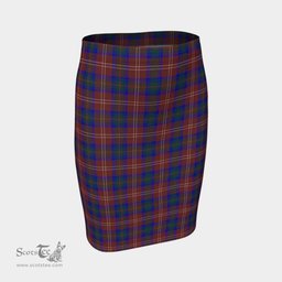 Scottish Chisholm Hunting Modern Clan Tartan Womens Pencil Skirt Tartan Fitted Skirt