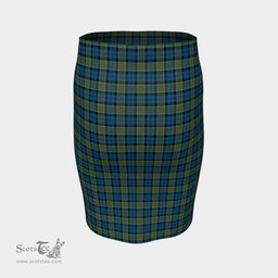 Scottish Colquhoun Ancient Clan Tartan Womens Pencil Skirt Tartan Fitted Skirt