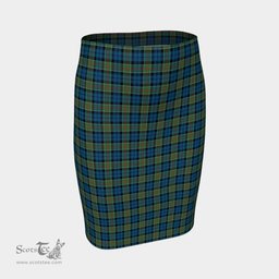 Scottish Colquhoun Ancient Clan Tartan Womens Pencil Skirt Tartan Fitted Skirt
