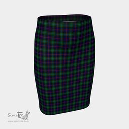 Scottish Campbell of Cawdor Modern Clan Tartan Womens Pencil Skirt Tartan Fitted Skirt