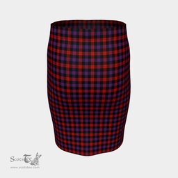 Scottish Brown Modern Clan Tartan Womens Pencil Skirt Tartan Fitted Skirt