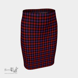 Scottish Brown Modern Clan Tartan Womens Pencil Skirt Tartan Fitted Skirt