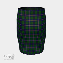 Scottish Carmichael Modern Clan Tartan Womens Pencil Skirt Tartan Fitted Skirt