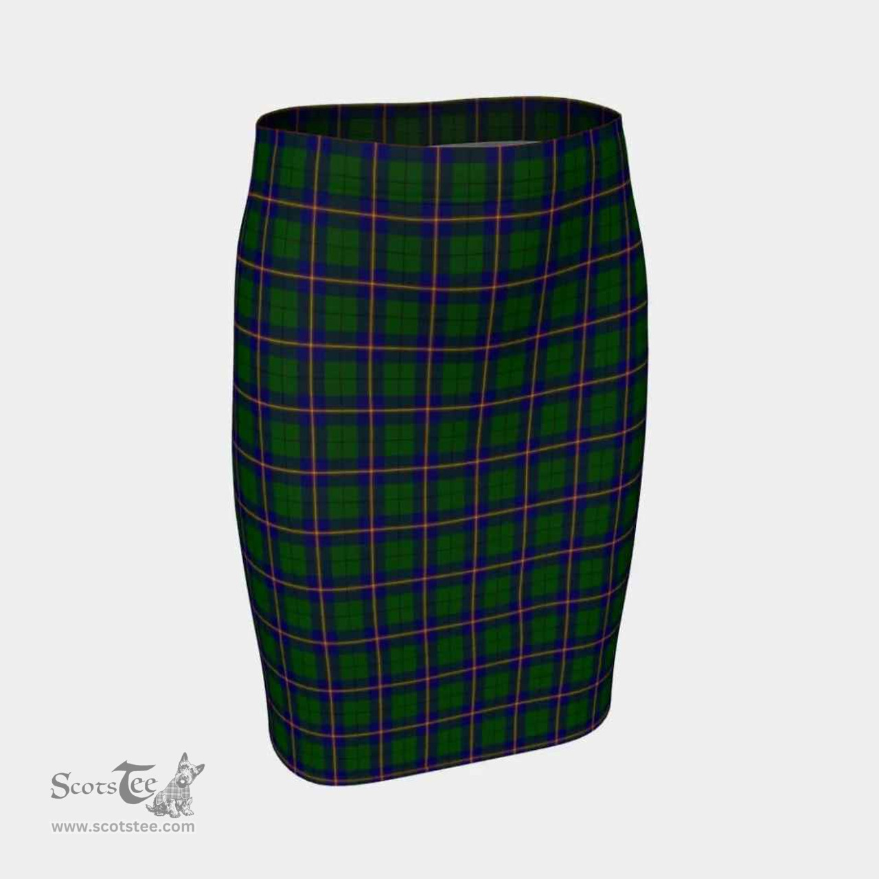Scottish Carmichael Modern Clan Tartan Womens Pencil Skirt Tartan Fitted Skirt