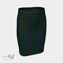 Scottish Carmichael Modern Clan Tartan Womens Pencil Skirt Tartan Fitted Skirt