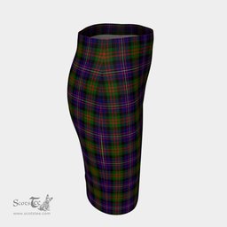 Scottish Cameron of Erracht Modern Clan Tartan Womens Pencil Skirt Tartan Fitted Skirt