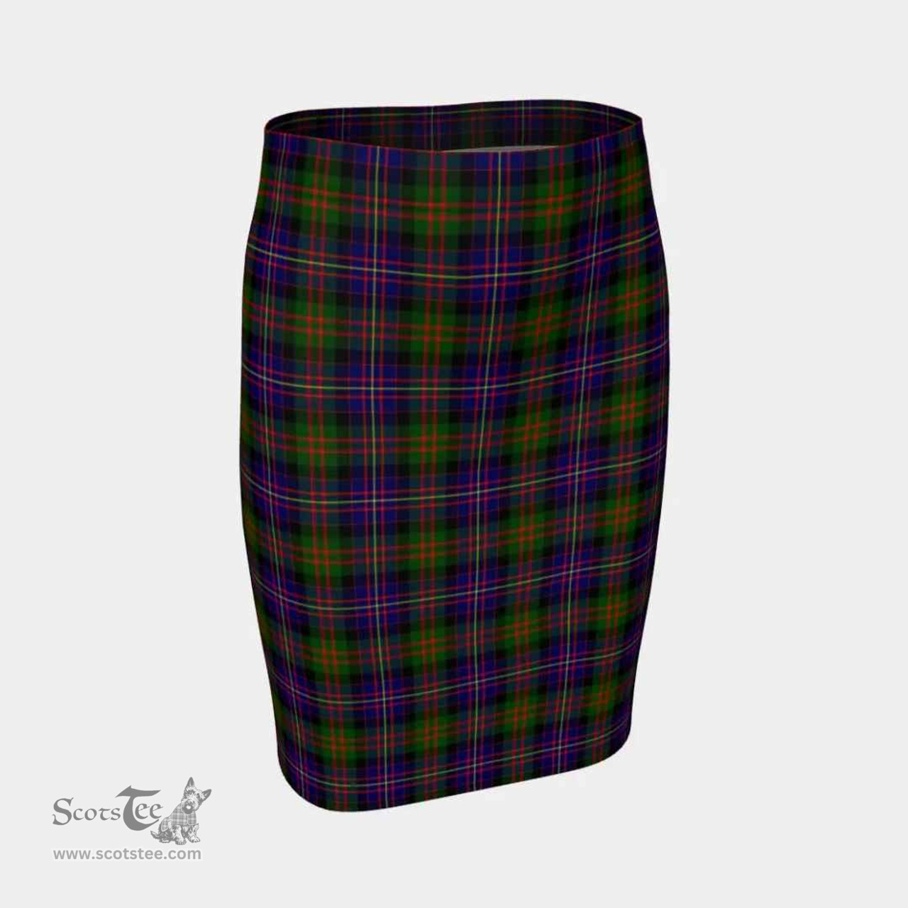 Scottish Cameron of Erracht Modern Clan Tartan Womens Pencil Skirt Tartan Fitted Skirt