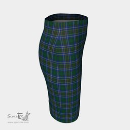 Scottish Cockburn Ancient Clan Tartan Womens Pencil Skirt Tartan Fitted Skirt