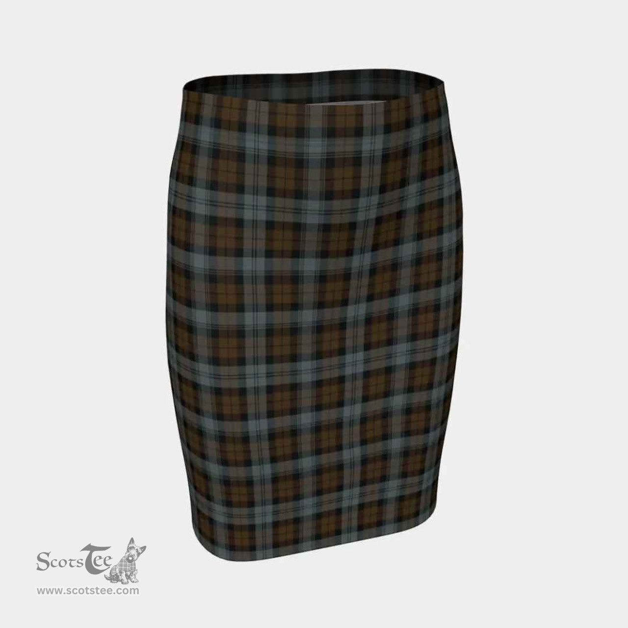 Scottish BlackWatch Weathered Clan Tartan Womens Pencil Skirt Tartan Fitted Skirt