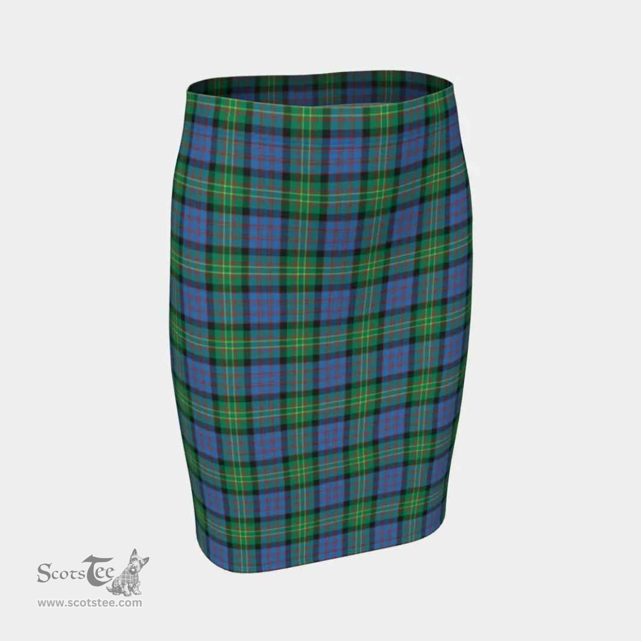 Scottish Bowie Ancient Clan Tartan Womens Pencil Skirt Tartan Fitted Skirt