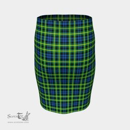 Scottish Campbell of Breadalbane Ancient Clan Tartan Womens Pencil Skirt Tartan Fitted Skirt