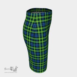 Scottish Campbell of Breadalbane Ancient Clan Tartan Womens Pencil Skirt Tartan Fitted Skirt