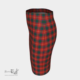 Scottish Chisholm Ancient Clan Tartan Womens Pencil Skirt Tartan Fitted Skirt