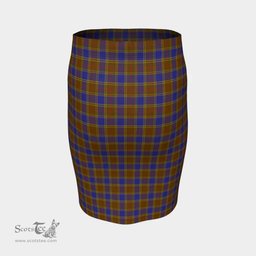 Scottish Balfour Modern Clan Tartan Womens Pencil Skirt Tartan Fitted Skirt