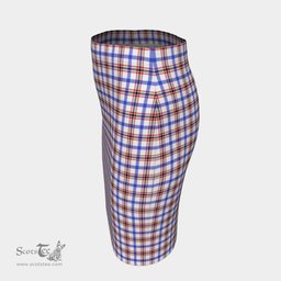 Scottish Boswell Modern Clan Tartan Womens Pencil Skirt Tartan Fitted Skirt