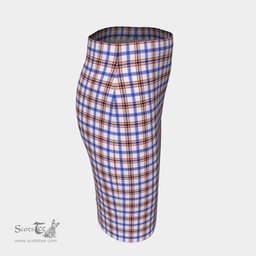 Scottish Boswell Modern Clan Tartan Womens Pencil Skirt Tartan Fitted Skirt