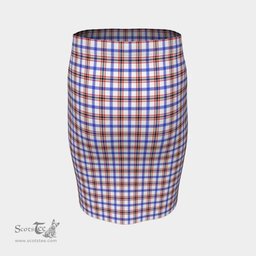 Scottish Boswell Modern Clan Tartan Womens Pencil Skirt Tartan Fitted Skirt