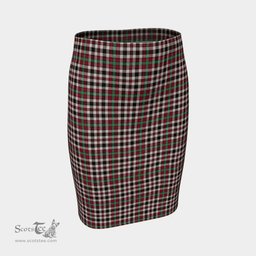 Scottish Borthwick Dress Ancient Clan Tartan Womens Pencil Skirt Tartan Fitted Skirt