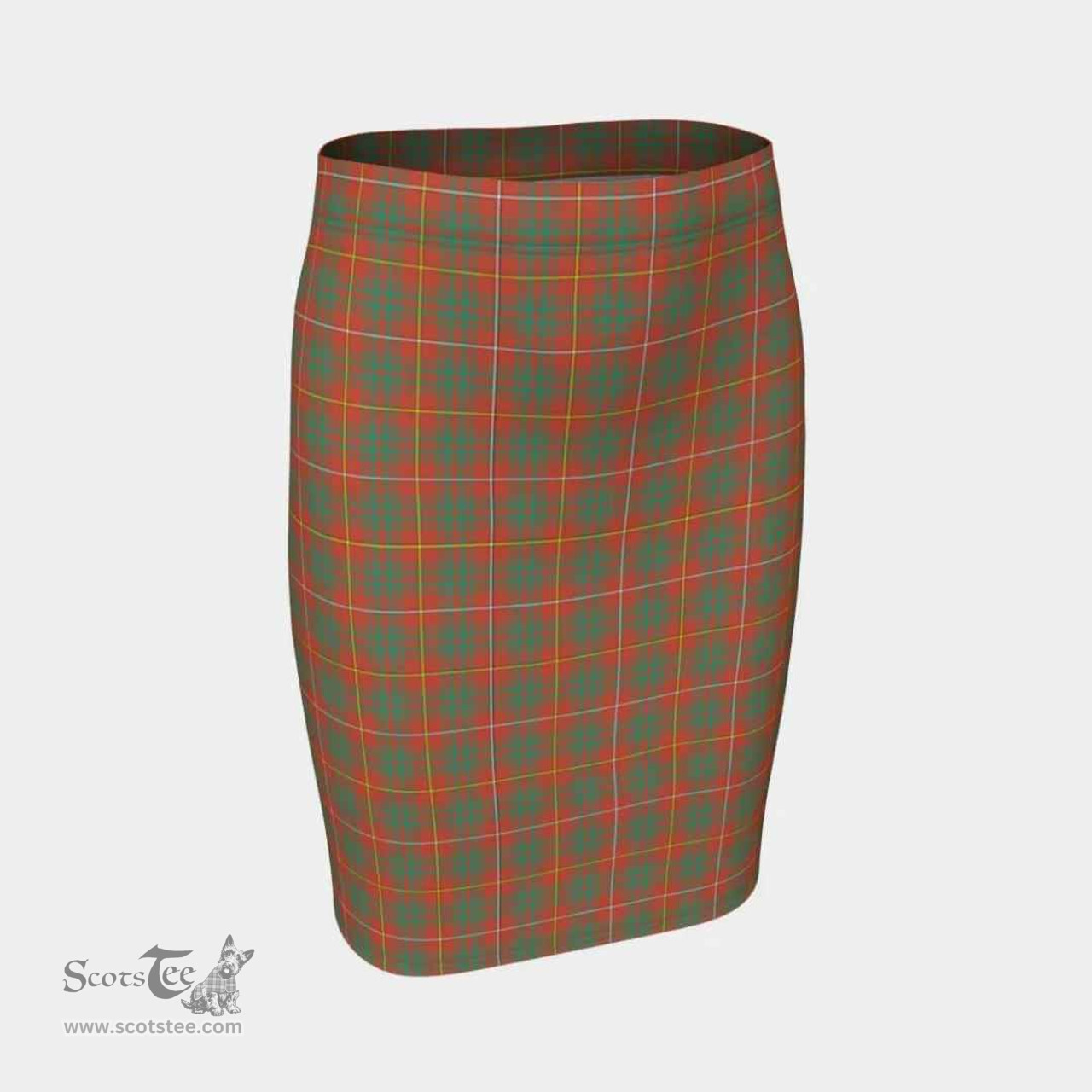 Scottish Bruce Ancient Clan Tartan Womens Pencil Skirt Tartan Fitted Skirt