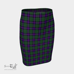 Scottish Armstrong Modern Clan Tartan Womens Pencil Skirt Tartan Fitted Skirt