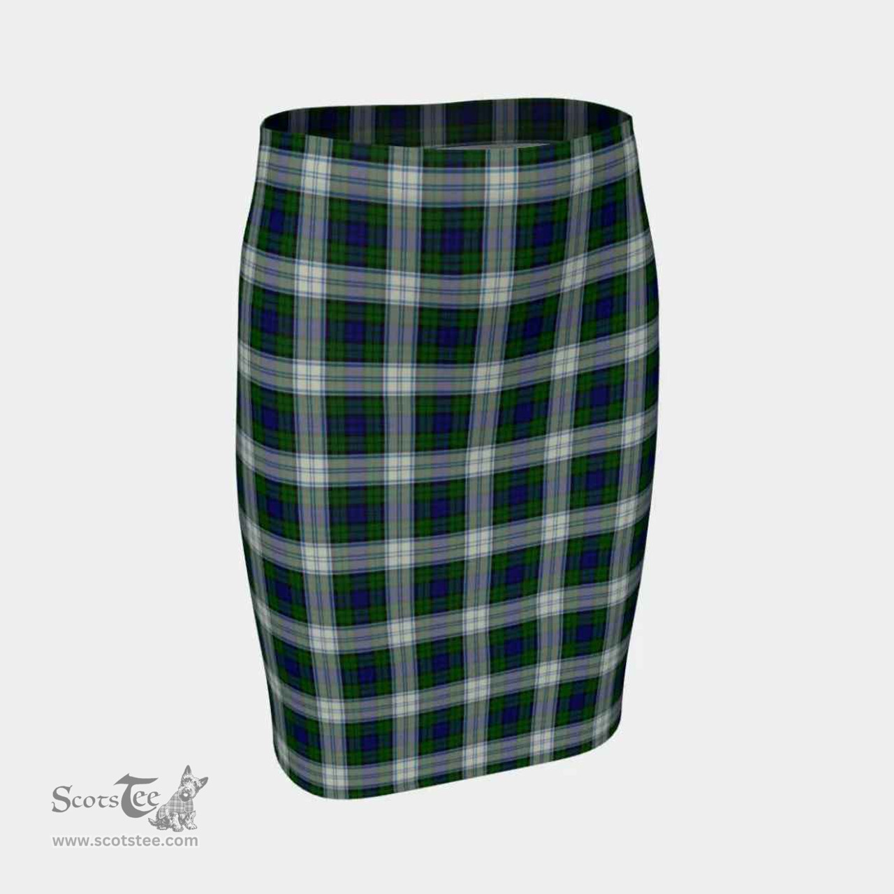 Scottish Blackwatch Dress Modern Clan Tartan Womens Pencil Skirt Tartan Fitted Skirt