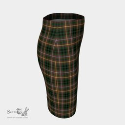 Scottish Buchanan Hunting Clan Tartan Womens Pencil Skirt Tartan Fitted Skirt
