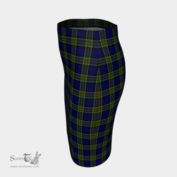 Scottish Colquhoun Modern Clan Tartan Womens Pencil Skirt Tartan Fitted Skirt
