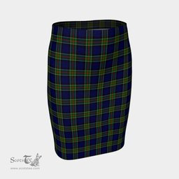 Scottish Colquhoun Modern Clan Tartan Womens Pencil Skirt Tartan Fitted Skirt